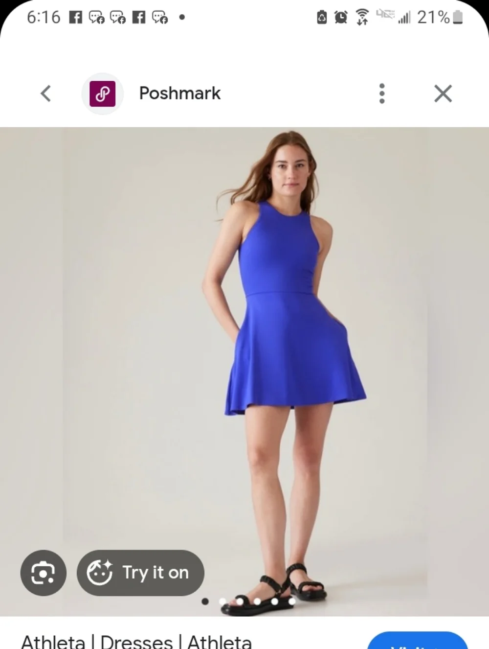 Athleta Conscios Robe Conscious Dress Sz.SP - Picture 3 of 10